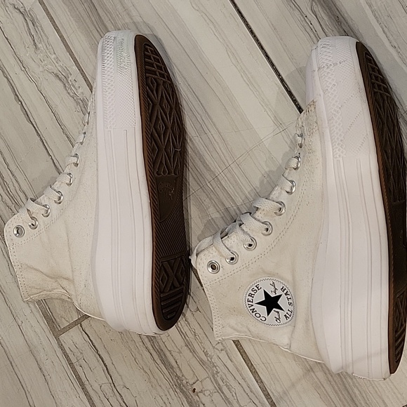 Converse Women's White High-Top Sneakers - Picture 4 of 8